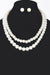 Shelique Double Layered Pearl Necklace Set - KIOKO