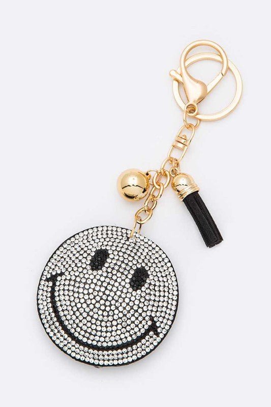 Smily Face Rhinestone Keychain - KIOKO