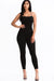 So Cinched Criss - Cross Open Back Jumpsuit - KIOKO