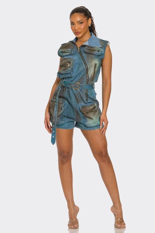 Talk That Luxe Utility Romper - KIOKO