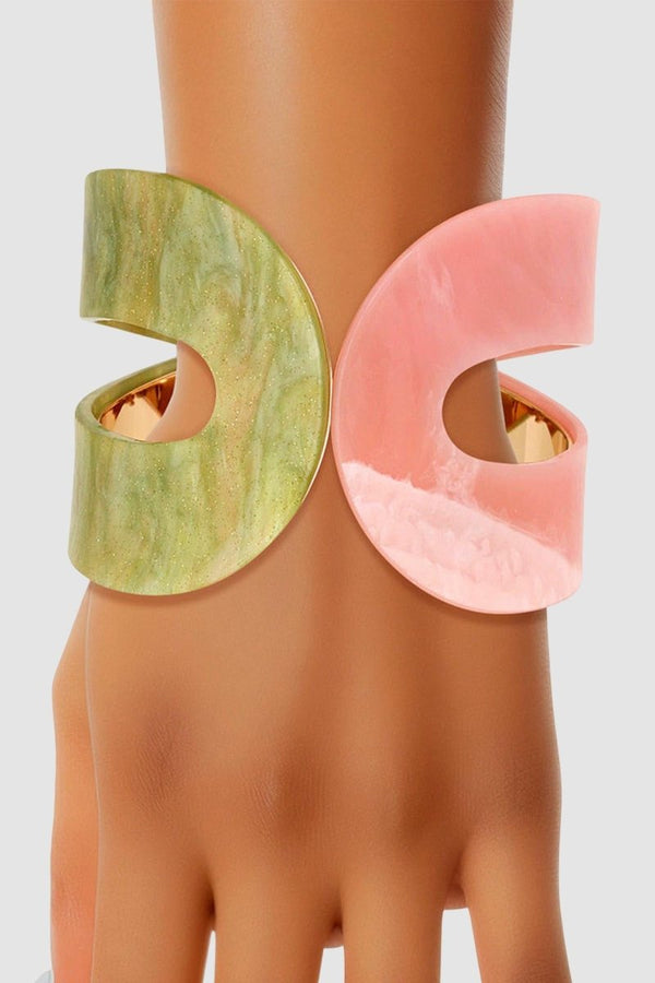 Tea Time Marbled Cuff Bracelet - KIOKO