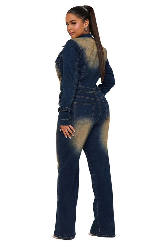 Teddy Denim Jumpsuit - KIOKO