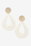 Tideyn Teardrop Faux Straw Earrings - KIOKO