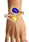 True Ties Teardrop Cuff Bracelet - Blue Gold - KIOKO