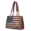 USA Flag Vegan Shoulder Bag - KIOKO
