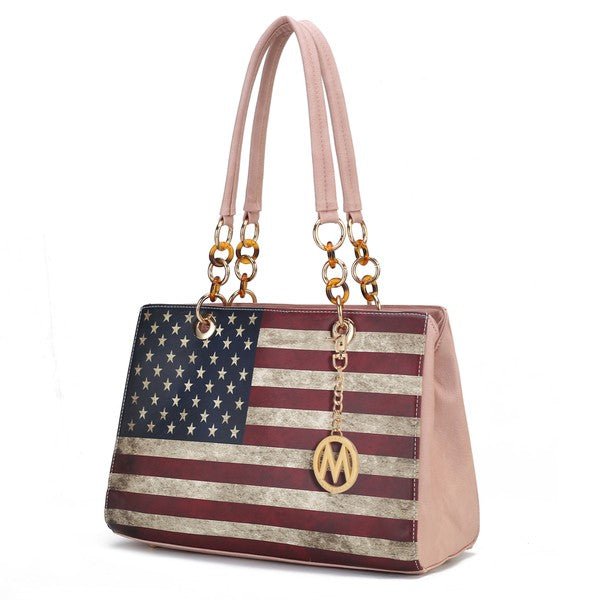 USA Flag Vegan Shoulder Bag - KIOKO