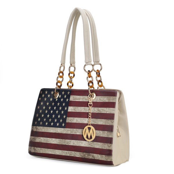 USA Flag Vegan Shoulder Bag - KIOKO