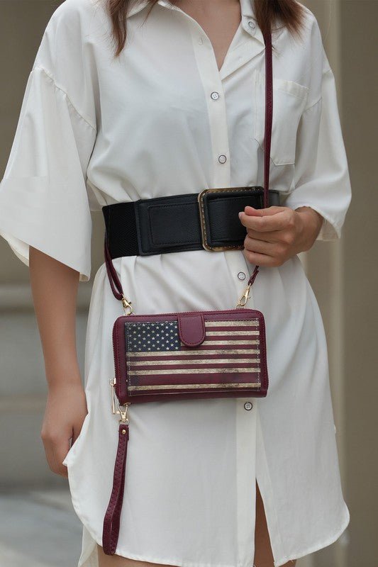 USA Wallet FLAG Crossbody - KIOKO