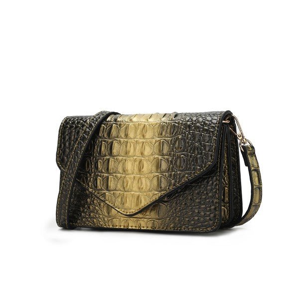 Vanta Croc - Embossed Saddle Bag - KIOKO