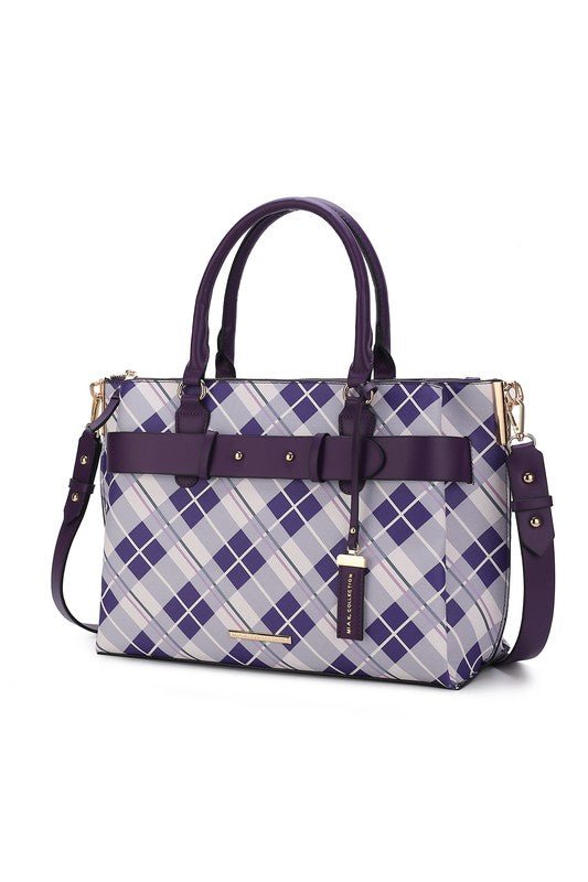 Vivian Plaid Satchel Bag - KIOKO