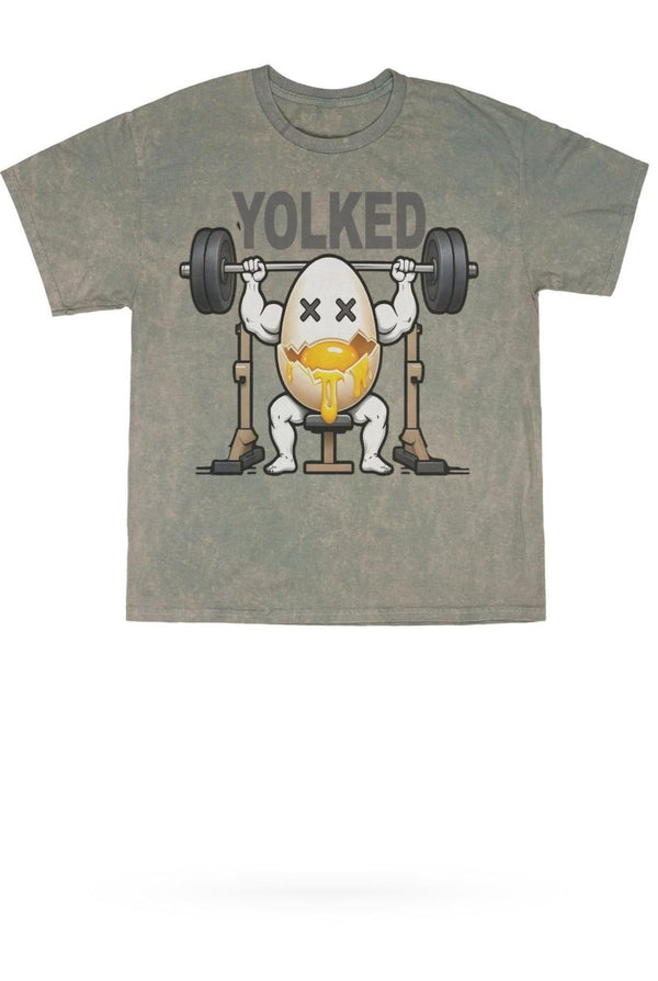 Yolked Mineral Wash Gym Tee - KIOKO